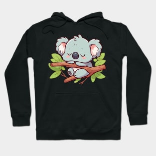 cute koala sleeping sitting up Hoodie